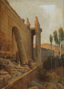 Ruinen Von Baalbek by Gustav Bauernfeind