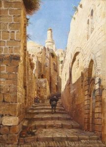 Rue A Jerusalem by Gustav Bauernfeind