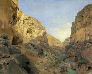 Blick In Das Flusstal Wadi Kelt (wadi Qilt) Bei Jerusalem