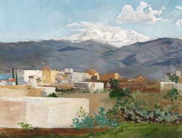 A Village In Front Of Antilibanon And Hermon - view 1