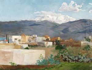 A Village In Front Of Antilibanon And Hermon