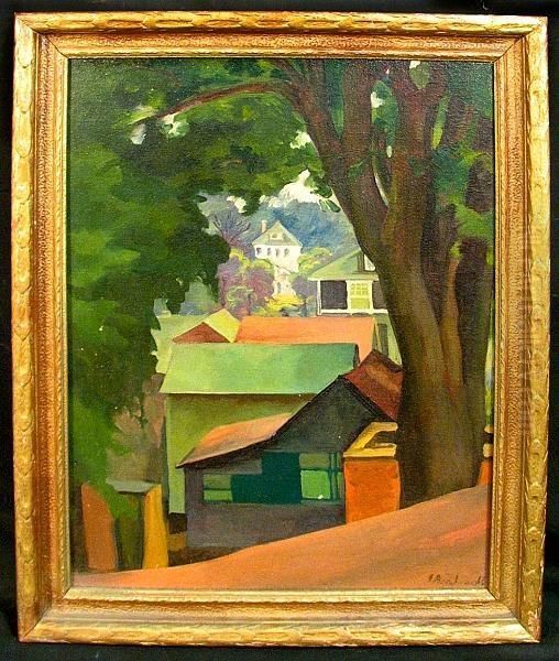 A Connecticut Landscape Of Rooftops Among Trees - view 1
