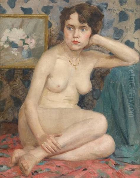 Jeune Femme Nue Accoudee - view 1
