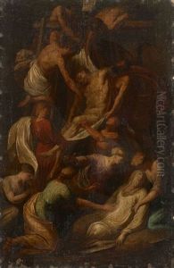La Descente De Croix by Lubin Baugin