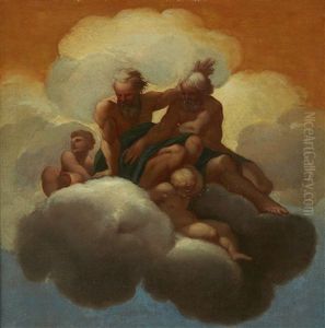 Les Saints Barthelemy Et Mathias (+ Les Saints Philippe Et Thassee; 2 Works) by Lubin Baugin
