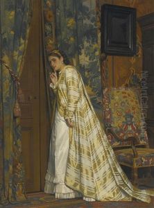 Eavesdropping by Charles Louis Baugniet