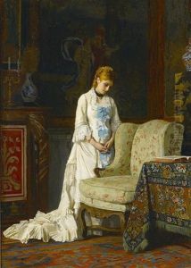 Father's Favorite Chair by Charles Louis Baugniet