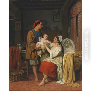 The New Born by Charles Louis Baugniet