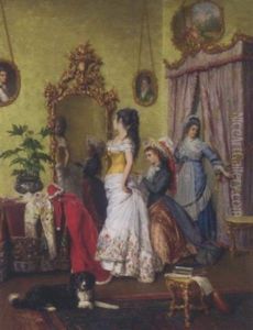 Getting Ready For The Ball by Charles Louis Baugniet