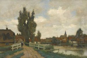 Flusslandschaft Mit Dorf by Sieger Baukema