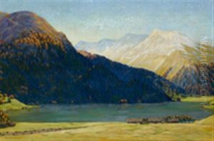Davoser-see Mit Seehorn Und Blick Richtung Schwarzhorn by Philipp Bauknecht