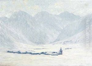 Davoser Winterlandschaft - Sertig Dorfli by Philipp Bauknecht