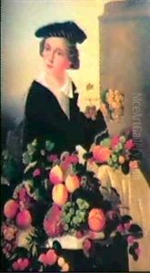 Ung Pojke Med Frukter by Carl Baum