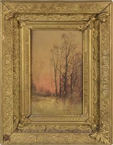 Evening Landscape With Trees by Paul Baum