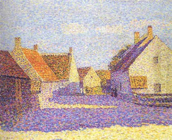 Dichtbebaute Dorfstrasse In Holland (ohne Baume), Bei Nachmittagssonne by Paul Baum