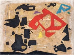 R-a-x (formen Auf Ocker) by Willi Baumeister