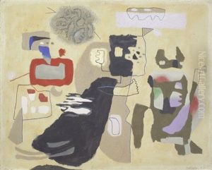 Fra Diavolo (auf Gelb) by Willi Baumeister
