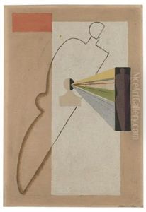 Komposition Mit Schrager Figur by Willi Baumeister