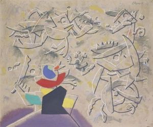 Marmor-relief by Willi Baumeister