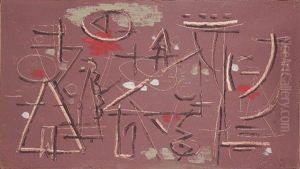 Gravour Auf Braun by Willi Baumeister