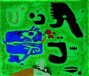 Fantome Auf Grun by Willi Baumeister