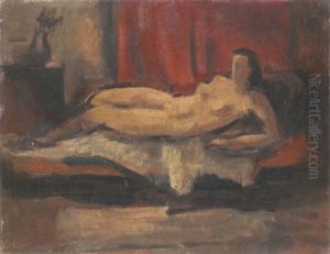 Liegender Weiblicher Akt by Willi Baumeister