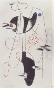 Figur Mit Flammchen by Willi Baumeister