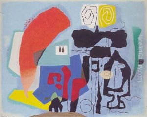 Faust Auf Blau by Willi Baumeister