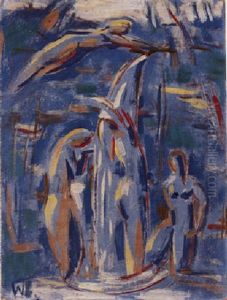 Am Wasserfall Iii by Willi Baumeister