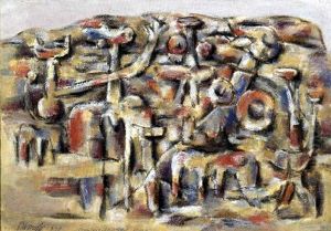 Figurenmauer by Willi Baumeister
