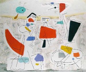 Heitere Landschaft Ii by Willi Baumeister