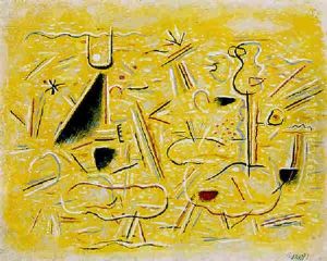 Figuren Auf Gelb by Willi Baumeister