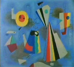 Formes Sur Fond Bleu