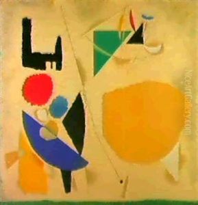 Kegelspiel Und Schaukel Ii by Willi Baumeister