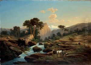 Paysage De Montagne by Henri Baumgartner