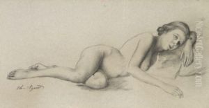 Nu Allonge by Jean-Charles Cazin