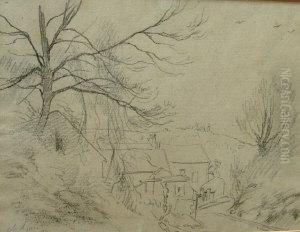 Village Landscape by Jean-Charles Cazin