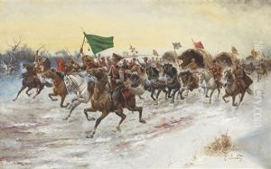 Siberian Gold Convoy by Adolf (Constantin) Baumgartner-Stoiloff
