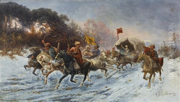 A Siberian Gold Convoy - view 1