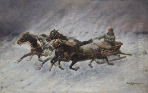 Troika by Adolf (Constantin) Baumgartner-Stoiloff