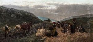 Peasants Planting by Adolf (Constantin) Baumgartner-Stoiloff