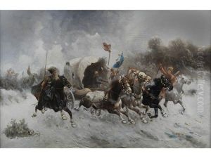 The Siberian Convoy by Adolf (Constantin) Baumgartner-Stoiloff