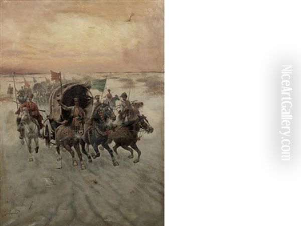 A Siberian Gold Convoy - view 1