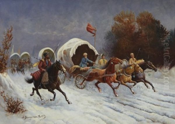 A Siberian Gold Convoy - view 1