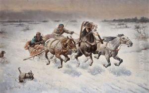 Troika In Winterlicher Landschaft