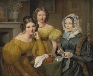 Madame Vieyres And Her Daughters Madame Vieyres And Her Daughters