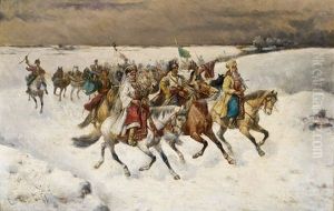 Kosakenhochzeit by Adolf (Constantin) Baumgartner-Stoiloff