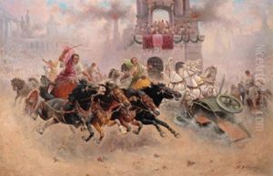 Wagenrennen by Adolf (Constantin) Baumgartner-Stoiloff