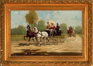 Distinguished Party In A Horse Carriage