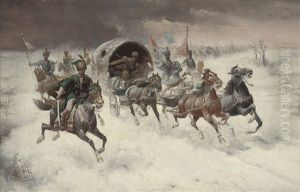 Siberian Gold Convoy by Adolf (Constantin) Baumgartner-Stoiloff